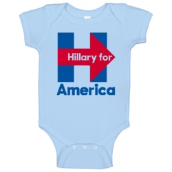 Hillary Clinton For American Campaign Presidential Logo Baby One Piece Hillary Clinton For American Campaign Presidential Logo Baby One Piece