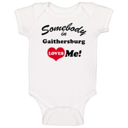Gaithersburg Somebody Loves Me Gaithersburg Custom Baby One Piece Gaithersburg Somebody Loves Me Gaithersburg Custom Baby One Piece