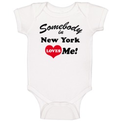 New York Somebody Loves Me New York Custom Baby One Piece New York Somebody Loves Me New York Custom Baby One Piece