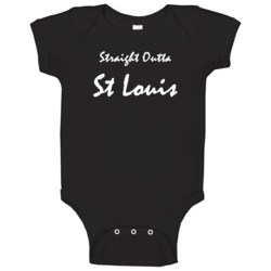 St Louis Straight Outta Gangsta St Louis Custom Baby One Piece St Louis Straight Outta Gangsta St Louis Custom Baby One Piece