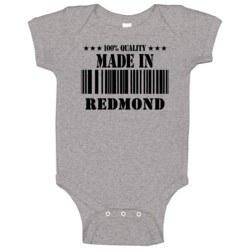 Made In Redmond Custom Baby One Piece Made In Redmond Custom Baby One Piece