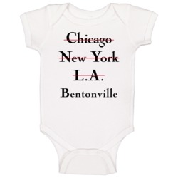 Bentonville Chicago New York La High Fashion Custom Baby One Piece Bentonville Chicago New York La High Fashion Custom Baby One Piece