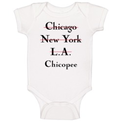 Chicopee Chicago New York La High Fashion Custom Baby One Piece Chicopee Chicago New York La High Fashion Custom Baby One Piece