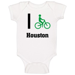 I Bike Houston Custom Baby One Piece I Bike Houston Custom Baby One Piece