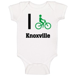 I Bike Knoxville Custom Baby One Piece I Bike Knoxville Custom Baby One Piece