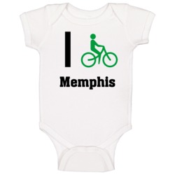 I Bike Memphis Custom Baby One Piece I Bike Memphis Custom Baby One Piece
