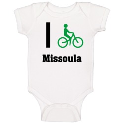 I Bike Missoula Custom Baby One Piece I Bike Missoula Custom Baby One Piece