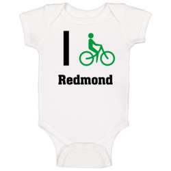 I Bike Redmond Custom Baby One Piece I Bike Redmond Custom Baby One Piece