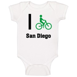 I Bike San Diego Custom Baby One Piece I Bike San Diego Custom Baby One Piece
