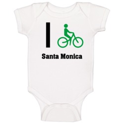 I Bike Santa Monica Custom Baby One Piece I Bike Santa Monica Custom Baby One Piece