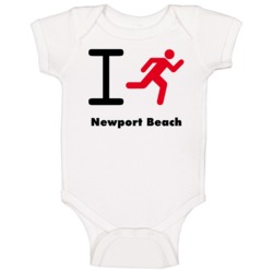 I Run Newport Beach Custom Baby One Piece I Run Newport Beach Custom Baby One Piece