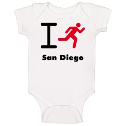 I Run San Diego Custom Baby One Piece I Run San Diego Custom Baby One Piece