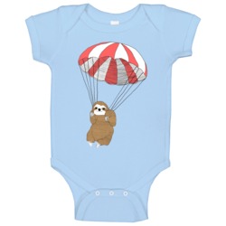 Parachuting Sloth Community Fun Tv Show Baby One Piece Parachuting Sloth Community Fun Tv Show Baby One Piece