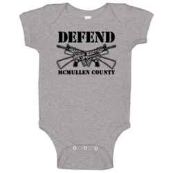 Defend Mcmullen County Army Military Strong Custom Baby One Piece Defend Mcmullen County Army Military Strong Custom Baby One Piece