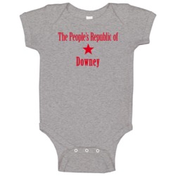 The Peoples Republic Of Downey Custom Baby One Piece The Peoples Republic Of Downey Custom Baby One Piece