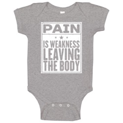 Pain Is Weakness Leaving The Body Funny Work Out Distressed Baby One P Pain Is Weakness Leaving The Body Funny Work Out Distressed Baby One P