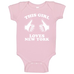This Girl Loves New York Custom Baby One Piece This Girl Loves New York Custom Baby One Piece