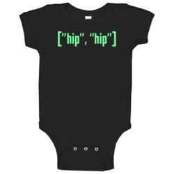 Hip Hip Array Funny Geek Code Computer Programmer Web Design Baby One 