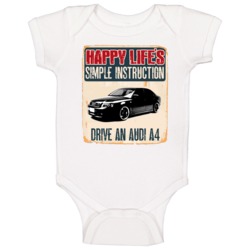 Happy Lifes Simple Instruction 1991 Audi A4 Car Baby One Piece Happy Lifes Simple Instruction 1991 Audi A4 Car Baby One Piece