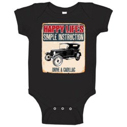 Happy Lifes Simple Instruction 1908 Cadillac Car Baby One Piece Happy Lifes Simple Instruction 1908 Cadillac Car Baby One Piece