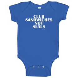 Club Sandwiches Not Seals Fun Thumbsucker Popular Movie Baby One Piece Club Sandwiches Not Seals Fun Thumbsucker Popular Movie Baby One Piece
