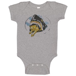 Shark Eating A Cat Fun Pineapple Express Popular Movie Baby One Piece Shark Eating A Cat Fun Pineapple Express Popular Movie Baby One Piece