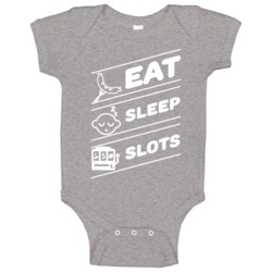 Eat Sleep Slots Funny Gambling Las Vegas Atlantic City Baby One Piece Eat Sleep Slots Funny Gambling Las Vegas Atlantic City Baby One Piece