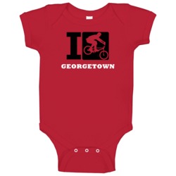 I Cycle Georgetown Biking Cycling Baby One Piece I Cycle Georgetown Biking Cycling Baby One Piece