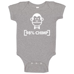 98 Percent Chimp Funny Evolution Darwin Biology Monkey Baby One Piece 98 Percent Chimp Funny Evolution Darwin Biology Monkey Baby One Piece