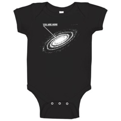 You Are Late Space Galaxy Fun Cant Buy Me Love Movie Baby One Piece