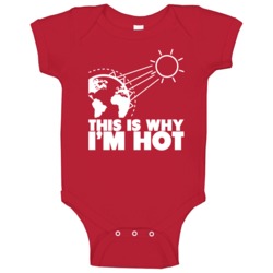 This Is Why I'm Hot Funny Earth Sun Science Geek Baby One Piece