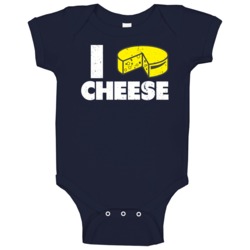 I Love Cheese Funny Dairy Foodie Food Lover Distressed Baby One Piece I Love Cheese Funny Dairy Foodie Food Lover Distressed Baby One Piece
