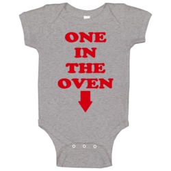One In The Oven Funny Police Academy Popular Movie Baby One Piece