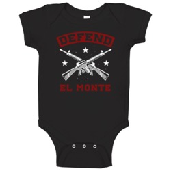 Defend El Monte Strength Pride Baby One Piece Defend El Monte Strength Pride Baby One Piece