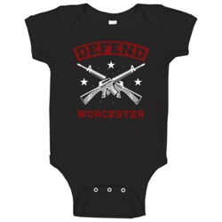 Defend Worcester Strength Pride Baby One Piece Defend Worcester Strength Pride Baby One Piece