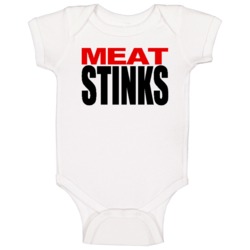 Meat Stinks Fun Roseanne Popular Tv Show Baby One Piece Meat Stinks Fun Roseanne Popular Tv Show Baby One Piece