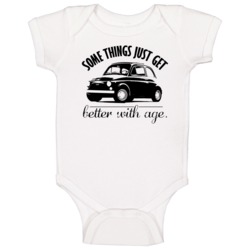 1957 Fiat 500 Better With Age Vintage Car Baby One Piece 1957 Fiat 500 Better With Age Vintage Car Baby One Piece