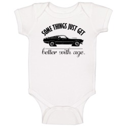 1969 Ford Mustang Mach 1 Better With Age Vintage Car Baby One Piece 1969 Ford Mustang Mach 1 Better With Age Vintage Car Baby One Piece
