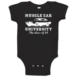 1968 Pontiac Firebird Muscle Car University Baby One Piece