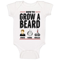 How To Grow A Beard Funny Face Time Balls Manly Baby One Piece How To Grow A Beard Funny Face Time Balls Manly Baby One Piece