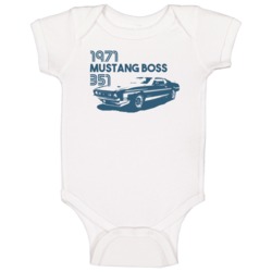 1971 Mustang Boss 351 Classic Car Baby One Piece