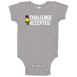 Yellow Traffic Light Challenge Accepted Funny Driving Car Race Baby On
