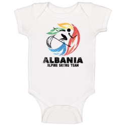 Albania Alpine Skiing Team 2014 Olympic Sochi Vintage Distressed Baby Albania Alpine Skiing Team 2014 Olympic Sochi Vintage Distressed Baby