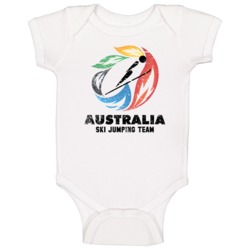 Australia Ski Jumping Team 2014 Olympic Sochi Vintage Distressed Baby Australia Ski Jumping Team 2014 Olympic Sochi Vintage Distressed Baby