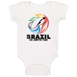 Brazil Ski Jumping Team 2014 Olympic Sochi Vintage Distressed Baby One Brazil Ski Jumping Team 2014 Olympic Sochi Vintage Distressed Baby One