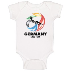 Germany Luge Team 2014 Olympic Sochi Vintage Distressed Baby One Piece Germany Luge Team 2014 Olympic Sochi Vintage Distressed Baby One Piece