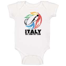Italy Ski Jumping Team 2014 Olympic Sochi Vintage Distressed Baby One Italy Ski Jumping Team 2014 Olympic Sochi Vintage Distressed Baby One