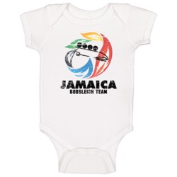 Jamaica Bobsleigh Team 2014 Olympic Sochi Vintage Distressed Baby One Jamaica Bobsleigh Team 2014 Olympic Sochi Vintage Distressed Baby One