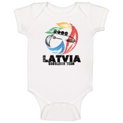 Latvia Bobsleigh Team 2014 Olympic Sochi Vintage Distressed Baby One P Latvia Bobsleigh Team 2014 Olympic Sochi Vintage Distressed Baby One P