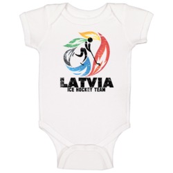 Latvia Ice Hockey Team 2014 Olympic Sochi Vintage Distressed Baby One Latvia Ice Hockey Team 2014 Olympic Sochi Vintage Distressed Baby One